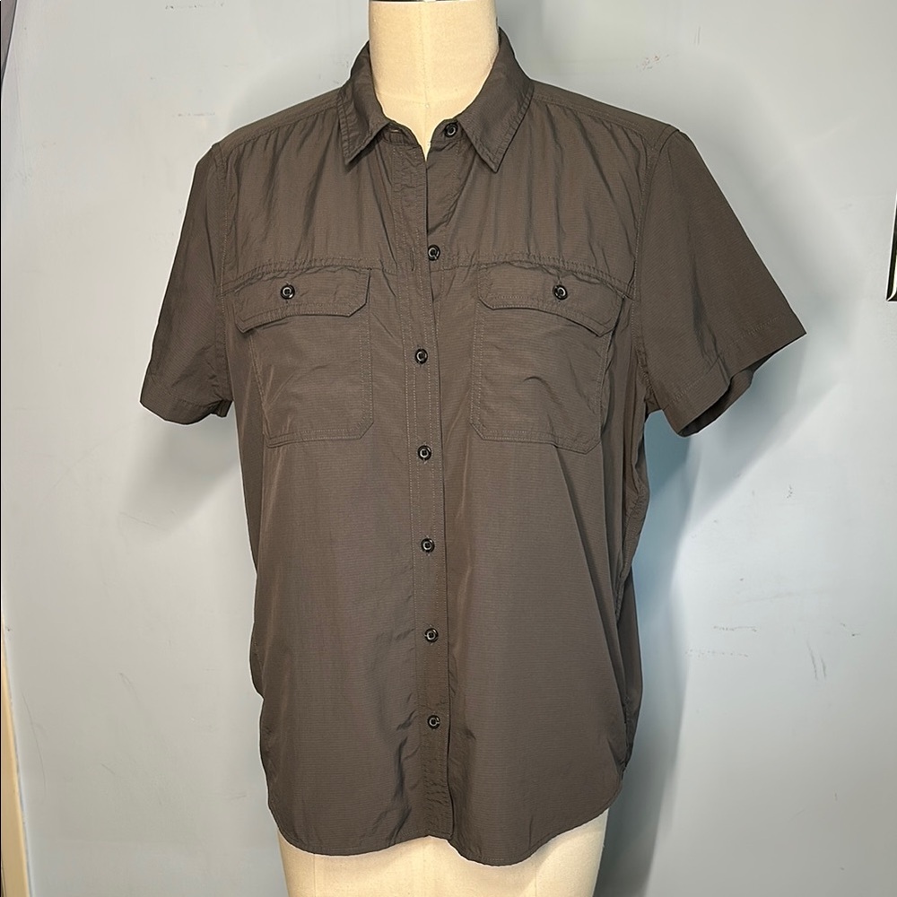 Eddie Bauer Gray Button Down Shirt